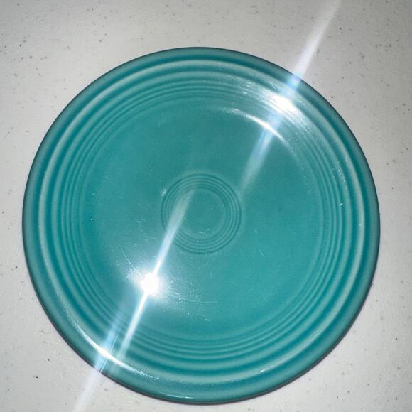 Fiestaware Turquoise 7.5" Ceramic Salad Dessert Plate Retired - Picture 1 of 4